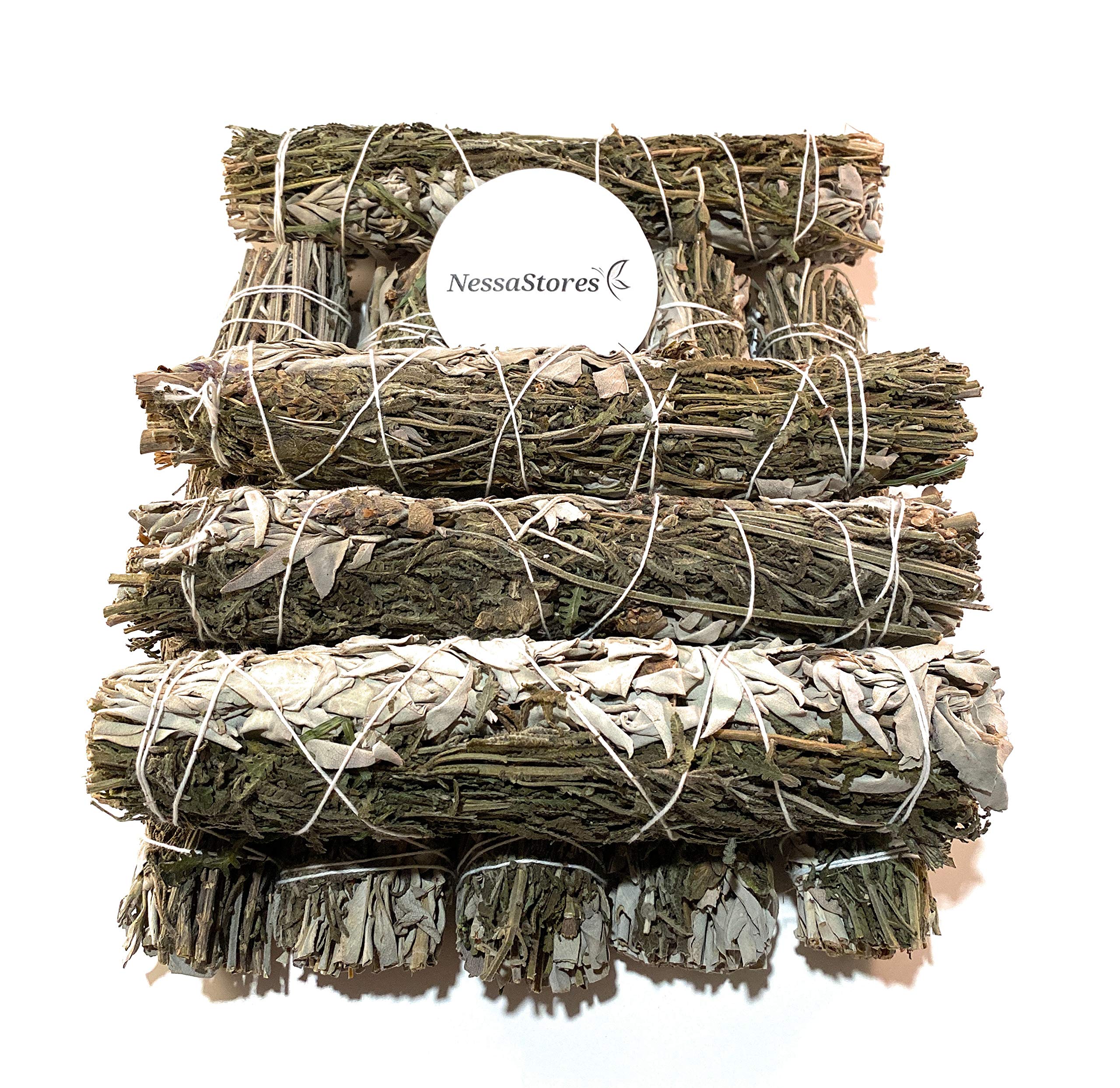 NessaStores - California White Sage + Lavender Smudge Incense 9" Bundle #JC-148 (9 pcs)