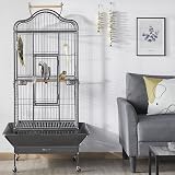 Yaheetech Rolling African Grey Parrot Cage Large 160cm High view 6