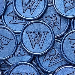 25Pcs Blue Wax Seal Stickers Handmade Vintage