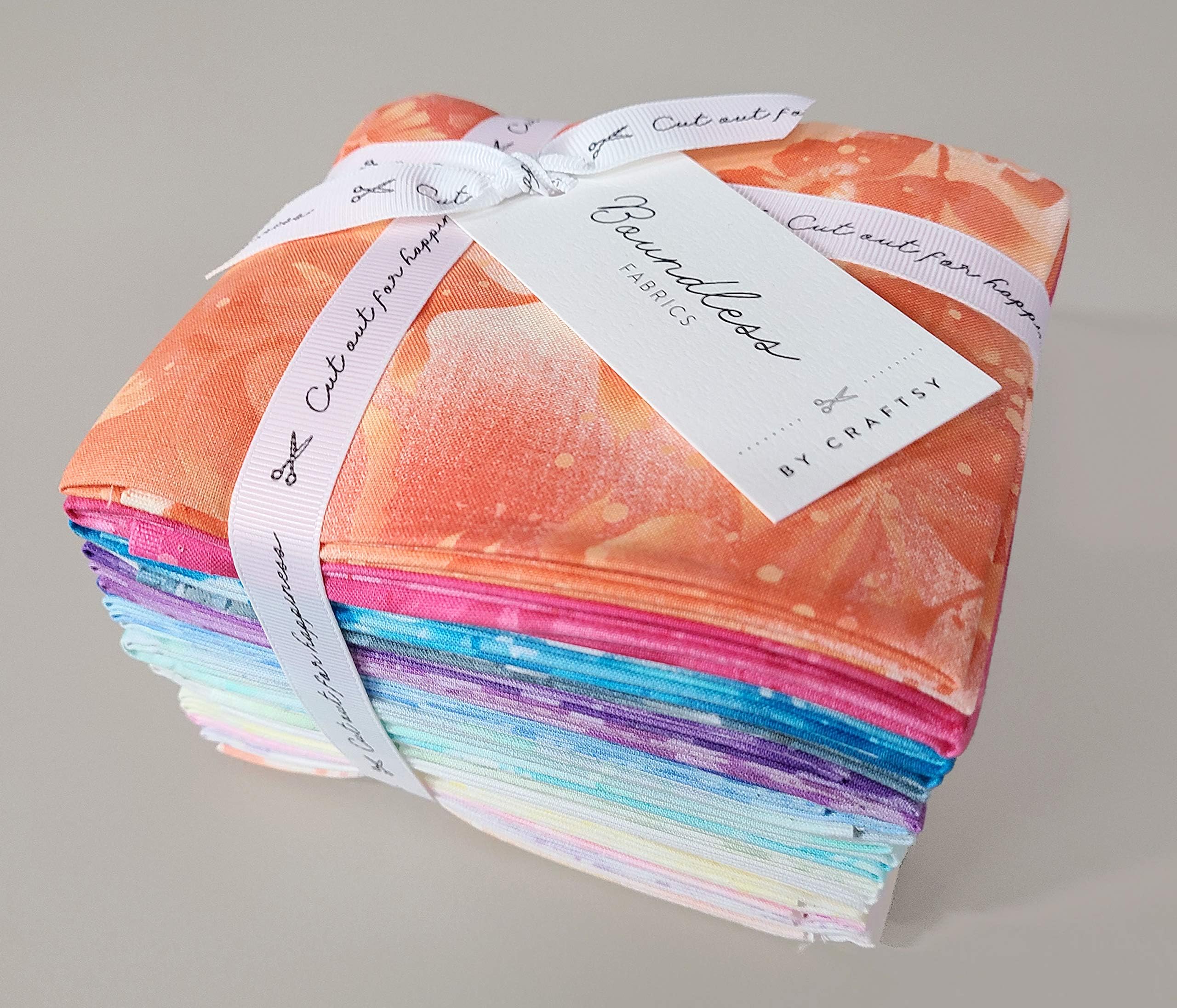 Fields FABRICS Fat Quarter Bundle - Reflections Botanicals Flowers Floral Multi-Color Pastels 20 Fat Quarters Boundless Fabrics by Craftsy (M203.09)