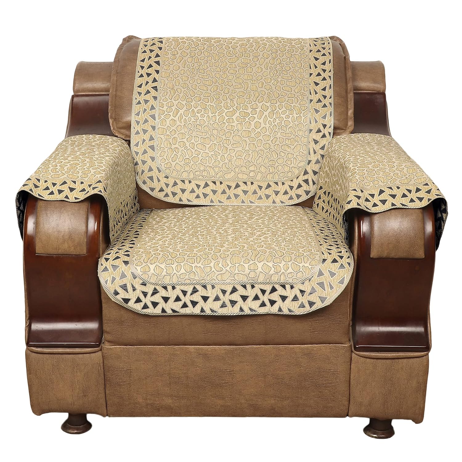 Buy S N TRADERS Italian Stone Velvet Sofa Cover 12 Pcs Set of 5 Seater