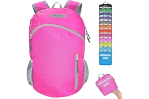 BEMYGREENBAG 35L Foldable Waterproof Backpack For Outdoor Sports With Inside Wet Clothes Compartment Packable For Multiple Uses Ultra Lightweight Ideal For Hiking Men And Women Travel(Fushia)