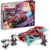 LEGO Marvel Spider-Man Miles Morales vs. Morbius 76244 Building Toy - Featuring Race Car and Action Minifigures, Adventures i