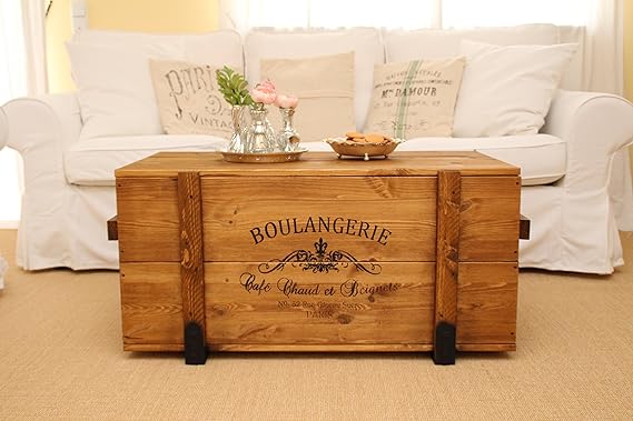 Caja de madera shabby chic Mercancías Caja Vintage baúl Caja de