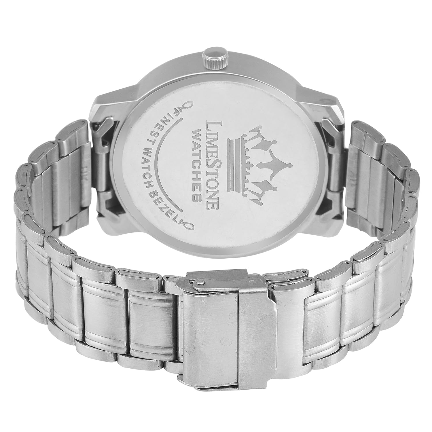 limestone analogue white dial men's watch - ls2711