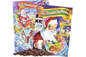 SWEETZO Santa Claus 24 Chocolate Filled Advent Calendar, Countdown to Christmas 2025, Holiday Tradition (Pack of 2)