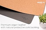 Nordik By Design Nordik Cork Leather Desk Mat 89 x 43 cm Gunmetal Grey view 4