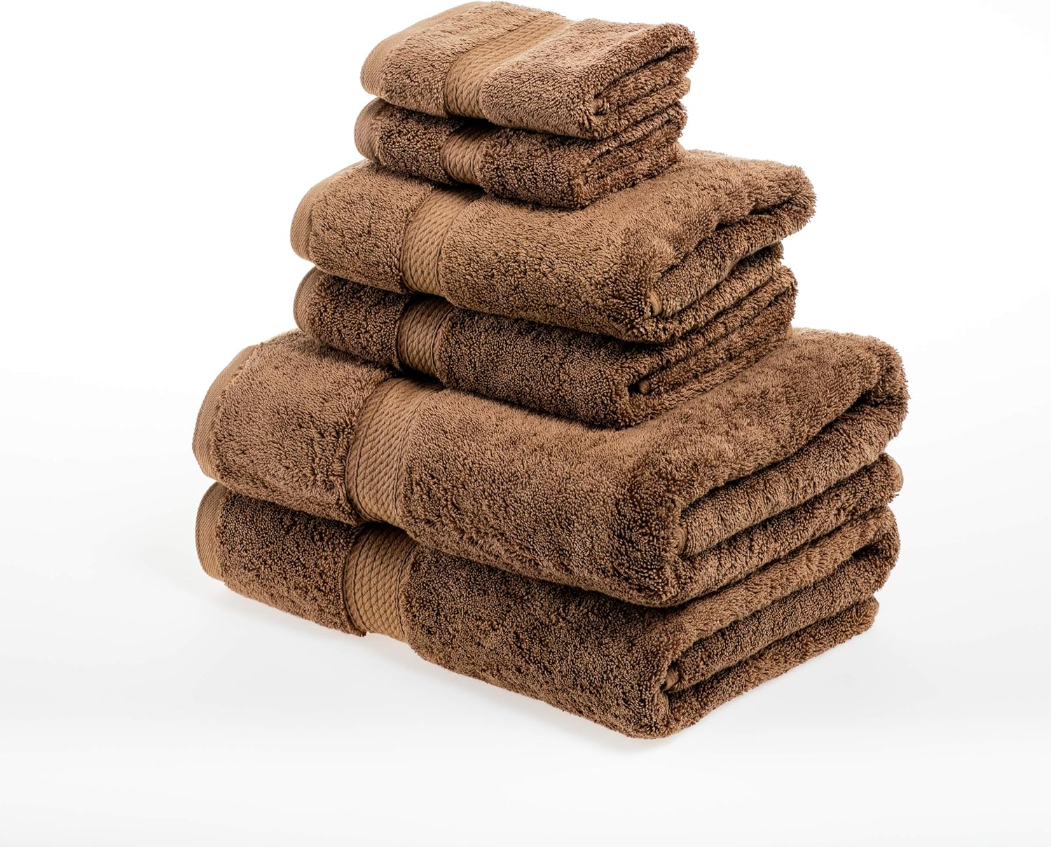 SUPERIOR Solid Egyptian Cotton 6-Piece Towel Set: Home & Kitchen