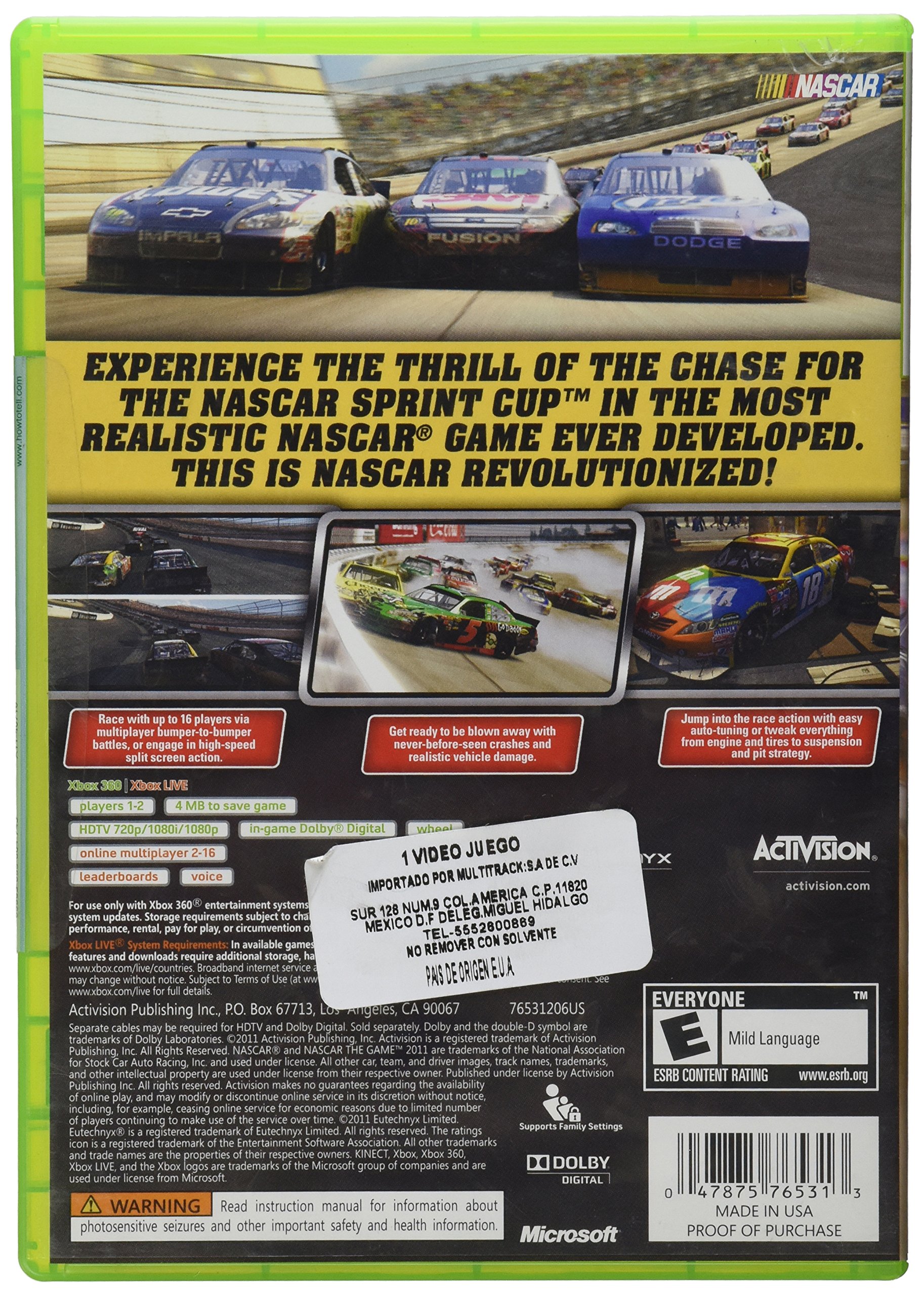 NASCAR The Game 2011 - Xbox 360 Mar 29, 2011