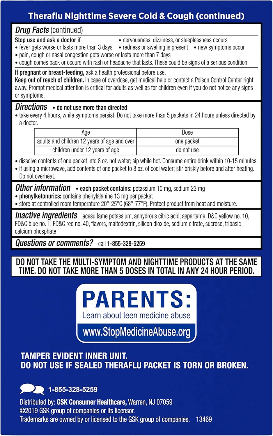 Theraflu Multi-Symptom Severe Cold and Theraflu Nighttime Severe Cold and Cough Hot Liquid Powder Combo Pack 12 count Box: Health & Personal Care