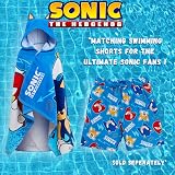 Sonic The Hedgehog Kids Hooded Towel 100% Cotton Absorbent Beachtowel Poncho view 5