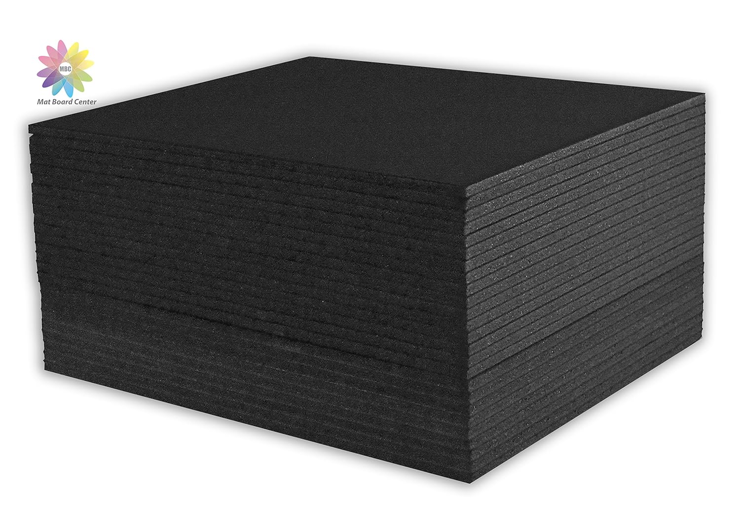 Mat Board Center, Pack of 25 8x10 3/16 BLACK Foam Core
