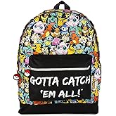 Pokémon Kids School Backpack | Pikachu & Friends Bookbag with Multiple Pockets, Adjustable Straps