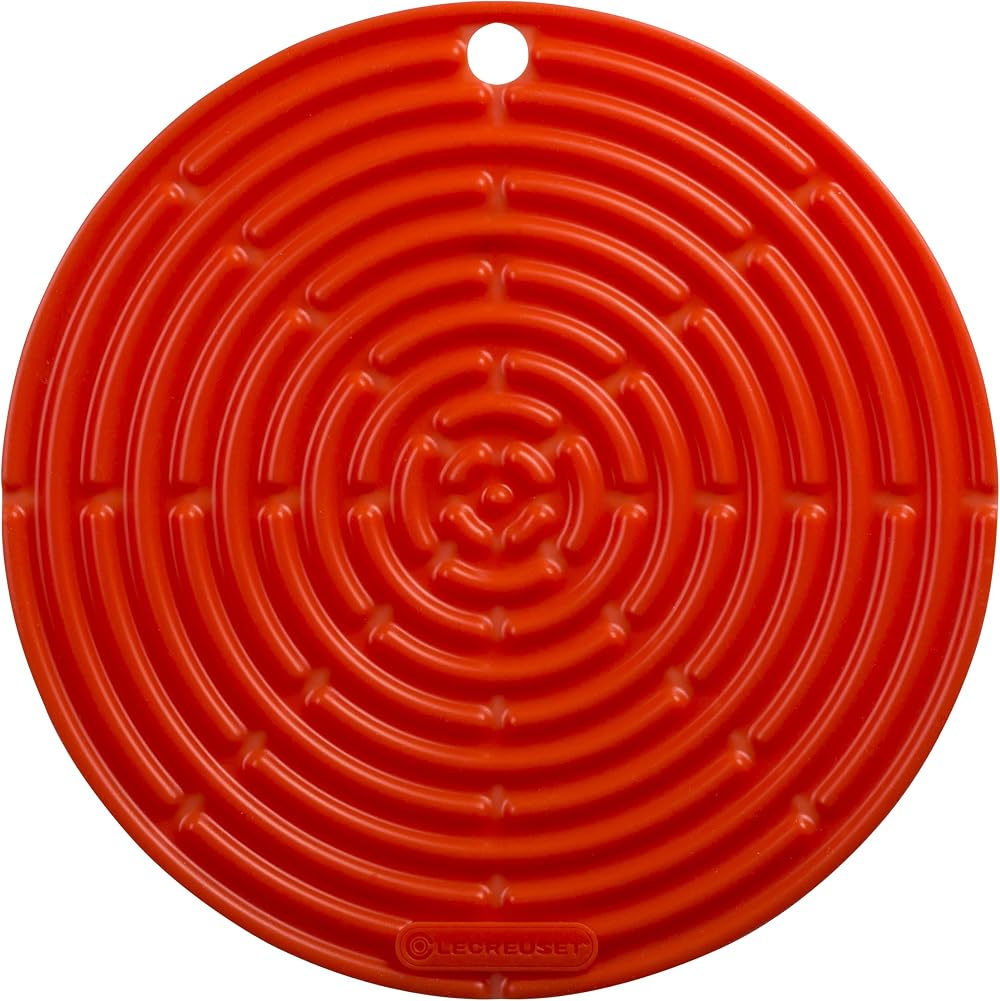 Le Creuset Cool Tool Pot Holder Trivet Silicone Round 20 cm Volcanic