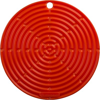 Le Creuset Cool Tool Pot Holder Trivet Silicone Round 20 cm Volcanic
