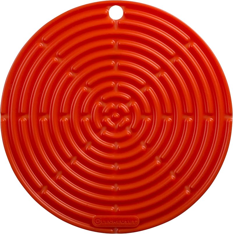 Le Creuset Cool Tool Pot Holder Trivet Silicone Round 20 cm Volcanic
