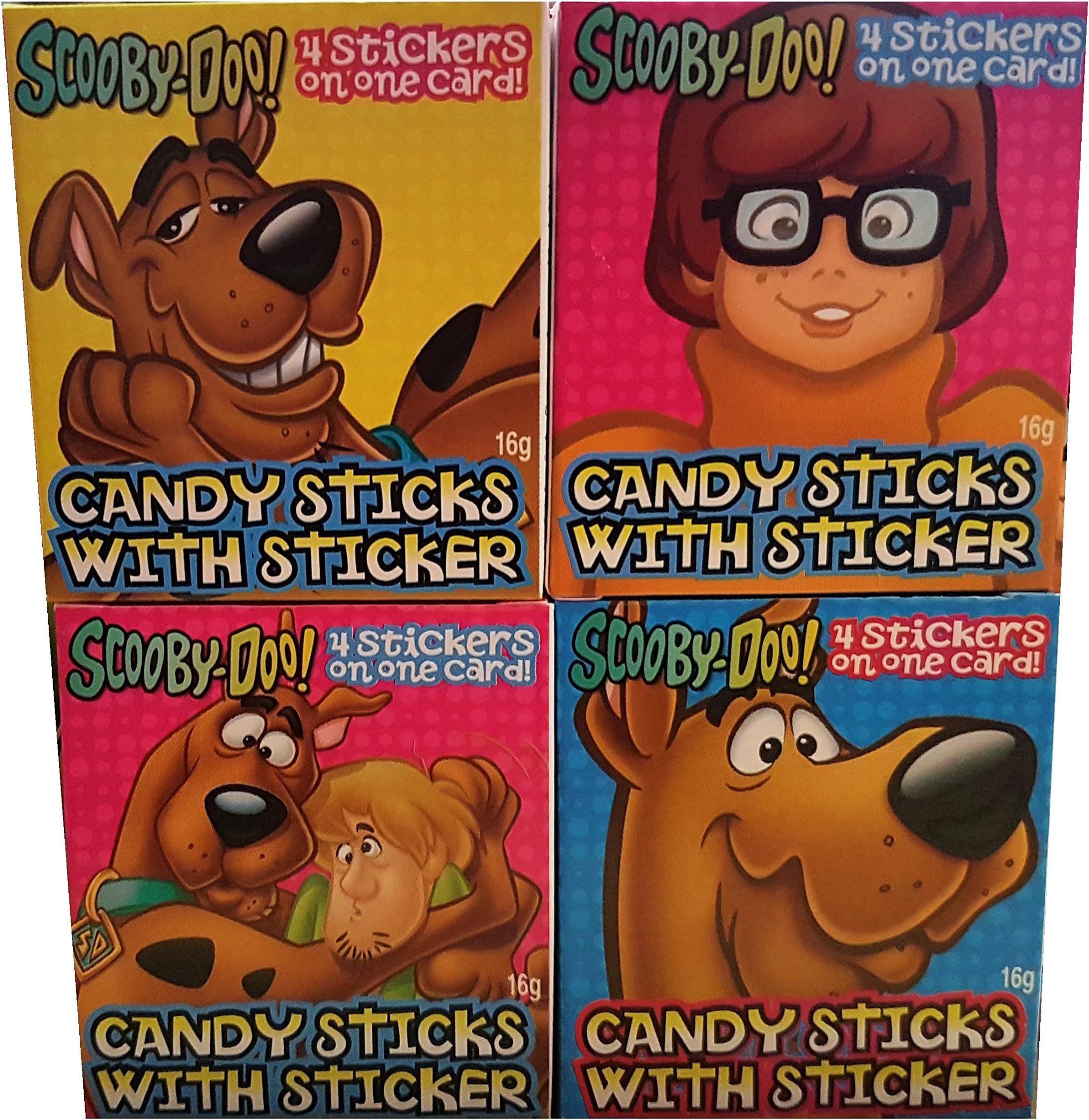 Scooby-Doo - Assorted Sweet Candy Sticks with Mini Stickers (Pack of 12)