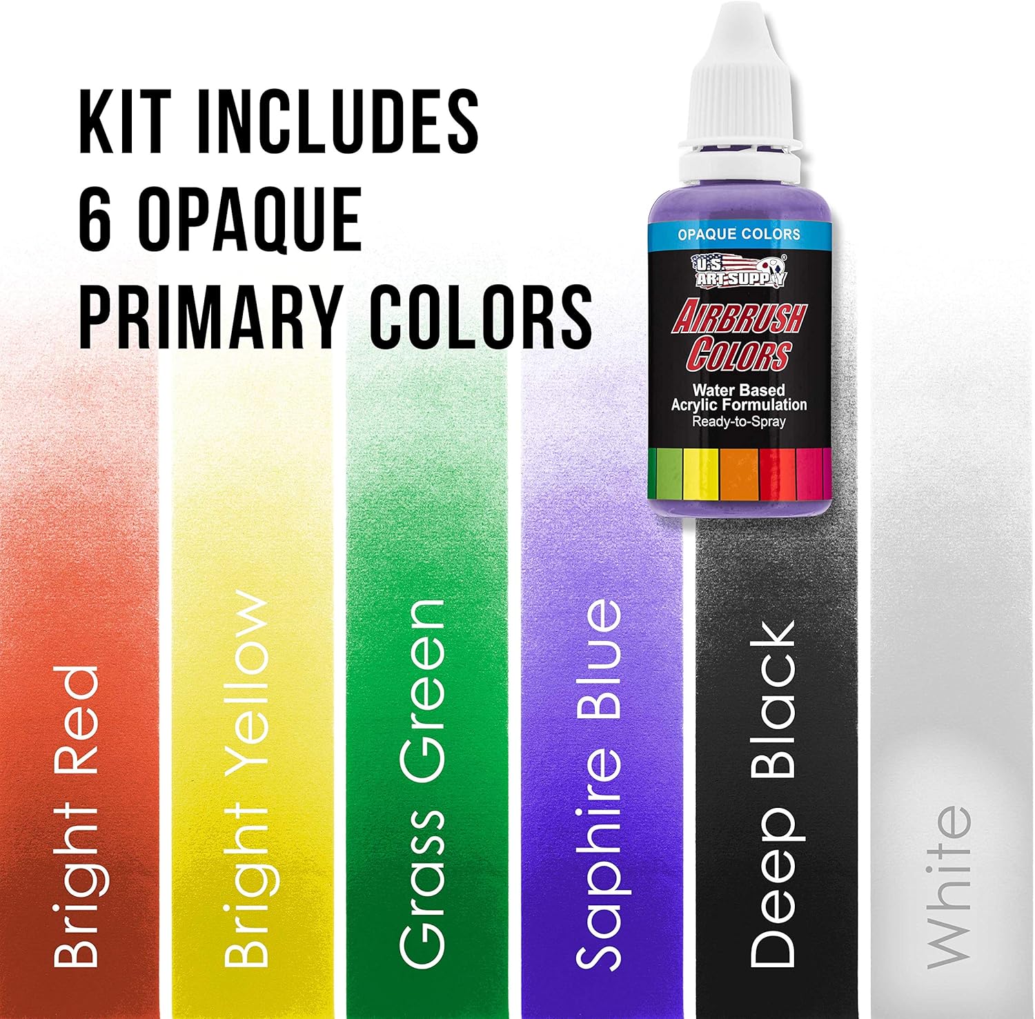 Master Airbrush Cool Runner II Dual Fan Air Compressor Professional Airbrushing System Kit with 3 Airbrushes, Gravity and Siphon Feed - 6 Primary Opaque Colors Acrylic Paint Artist Set - How to Guide: Arts, Crafts & Sewing