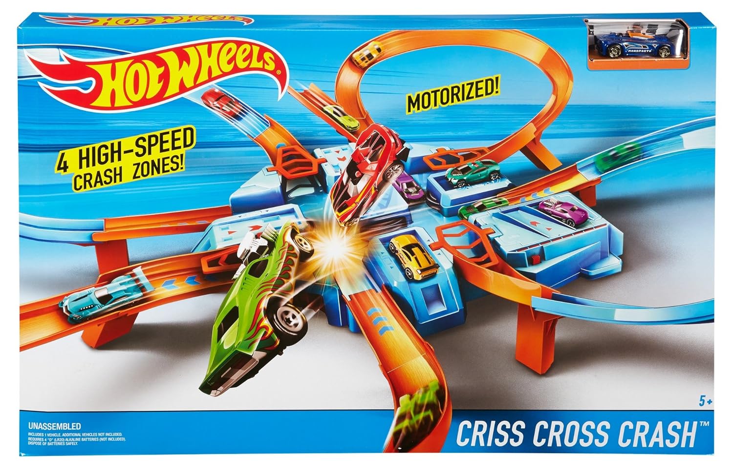 Hot Wheels Criss Cross Crash Track Set