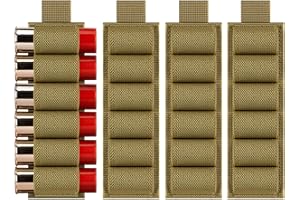 IronSeals 4 Pack Tactical Outdoor 6 Round Shotgun Shell Holder Ammunition Pistol Bullet Reload Holder with Adhesive Backing S
