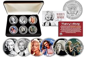 MERRICK MINT MARILYN MONROE GLAMOROUS PORTRAITS Colorized JFK Half Dollar 6-Coin Set w/Box