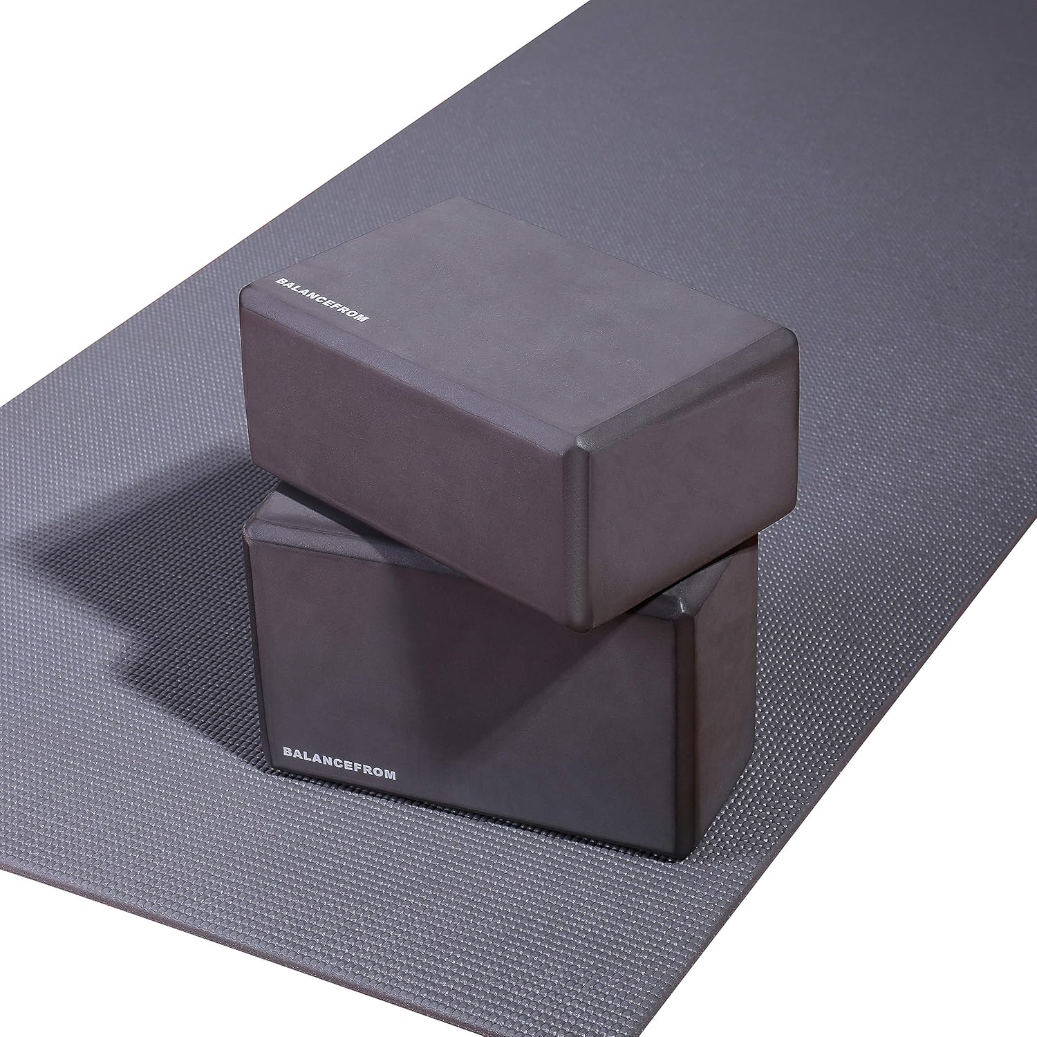 BalanceFrom GoYoga All Purpose High Density Non-Slip Exercise Yoga Mat with Carrying Strap, 1/4", Grey : Sports & Outdoors