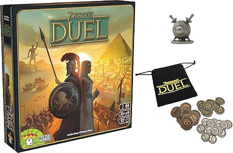 Amazon 7 Wonders Duelボードゲーム Deluxバンドル W Realメタルコイン メタル競合トークン ボードゲーム おもちゃ