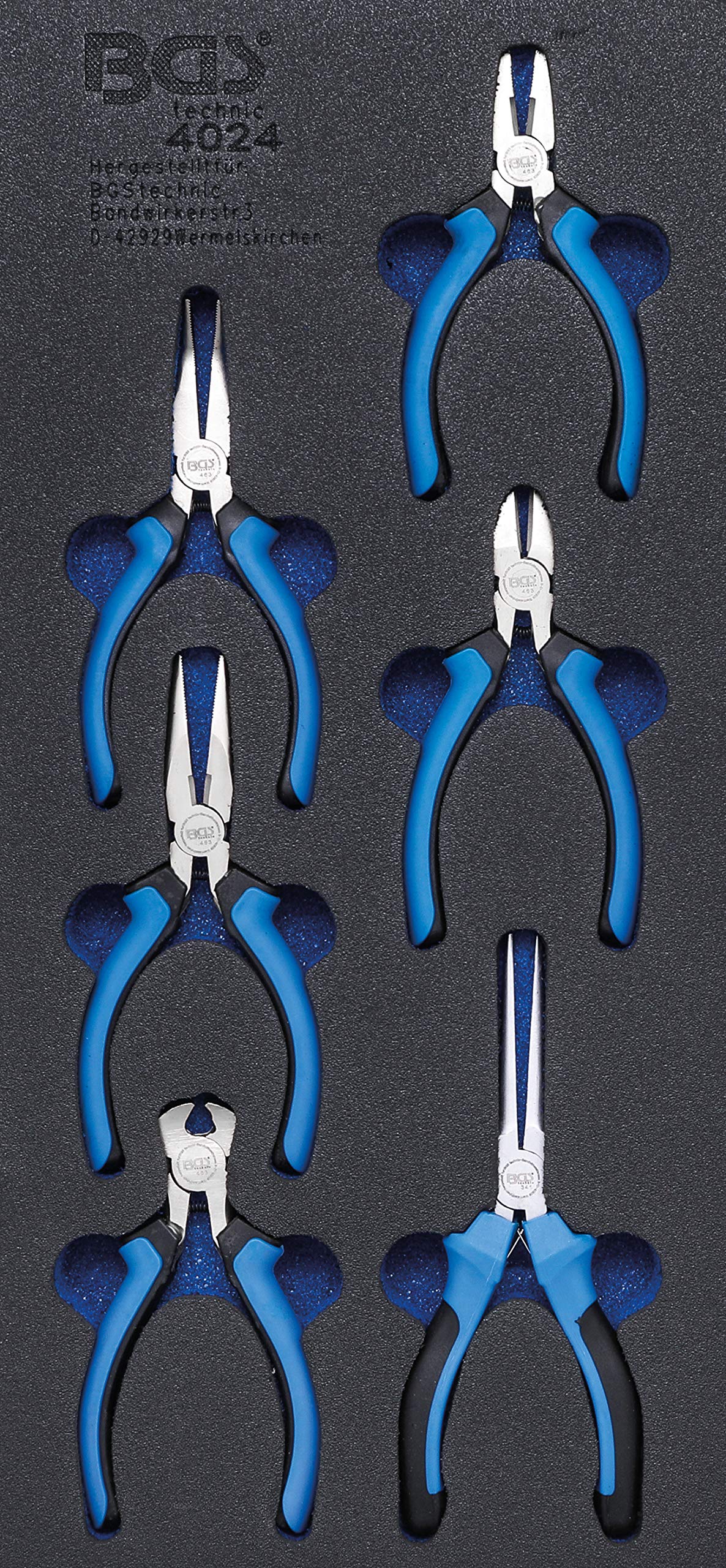 BGS 4024 | Tool Tray 1/3: Precision Pliers Set "Mini" | 6 pcs.