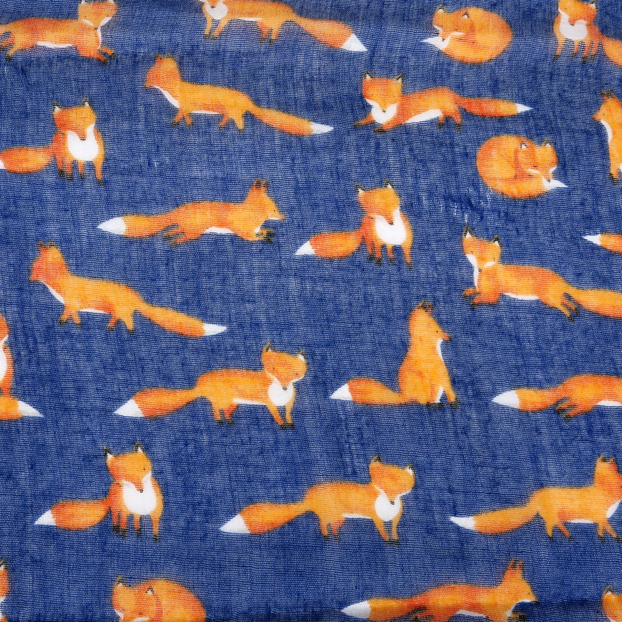 CHIC DIARY Women Ladies Animal Printed Pattern Lightweight Voile Head Pashmina Wrap Scarf (04-Navy blue)