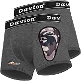 Davion 2-Pack Baseball Cup Youth Boys Underwear with kids Soft Athletic Cup | Boys Sports Underwear with Cup Pocket, Youth Protective Gear for Baseball, Football, Lacrosse