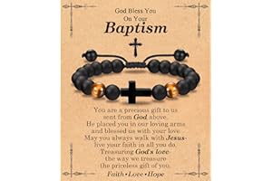 EFVISD Cross Bracelet Gifts for Boys Girls, Easter Basket Stuffers Baptism Communion Confirmation Birthday Christmas Valentines Graduation Gifts for Son Grandson Nephew Brother Daughter Granddaughter Niece