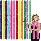 MAOFENG 24pcs Feather Boas Bulk Artificial Fluffy Boas Costume Decor for Halloween Wedding Christmas Tea Party Supplies