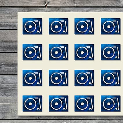 Amazon Com Record Player Retro Vinyl Turntable Craft Stickers 44