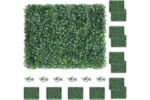 LING RUI Artificial Grass Wall Panels,16"x12" Boxwood Hedge Wall Panels,PE Artificial Grass Backdrop Wall,Faux Greenery Grass Backdrop for Decoration of Outdoor,Indoor,Garden,Fence and Backyard