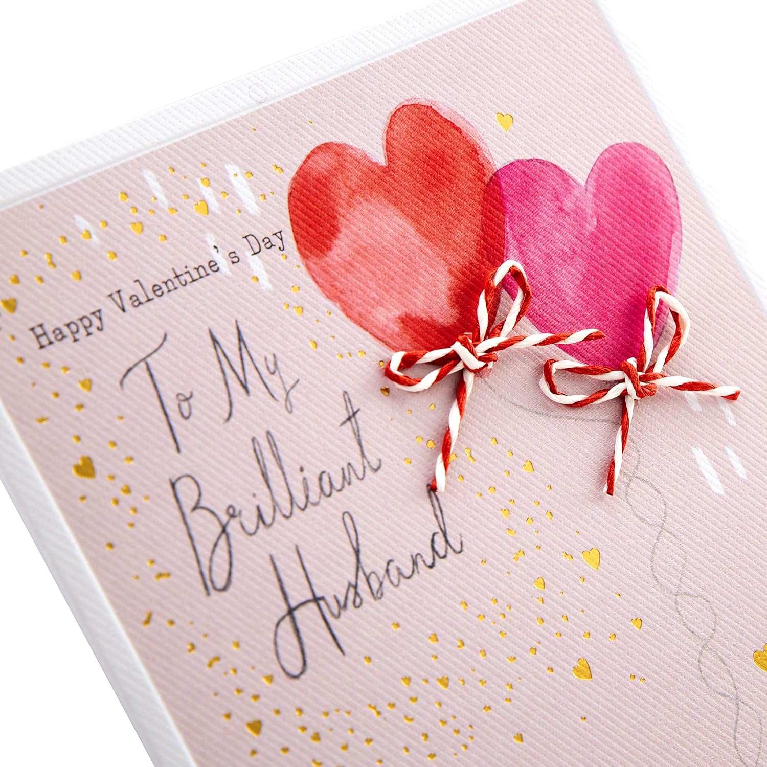 Hallmark Valentines Day Card for Husband Cute Dogs & Heart Balloons Design, Pink, 20.2cm x 13.8cm - Image 4