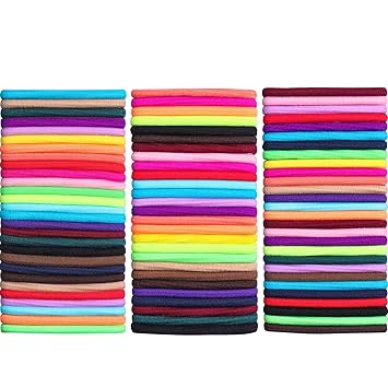Amazon Com Eboot 100 Packs 4 Mm Thickness Hair Elastics Hair