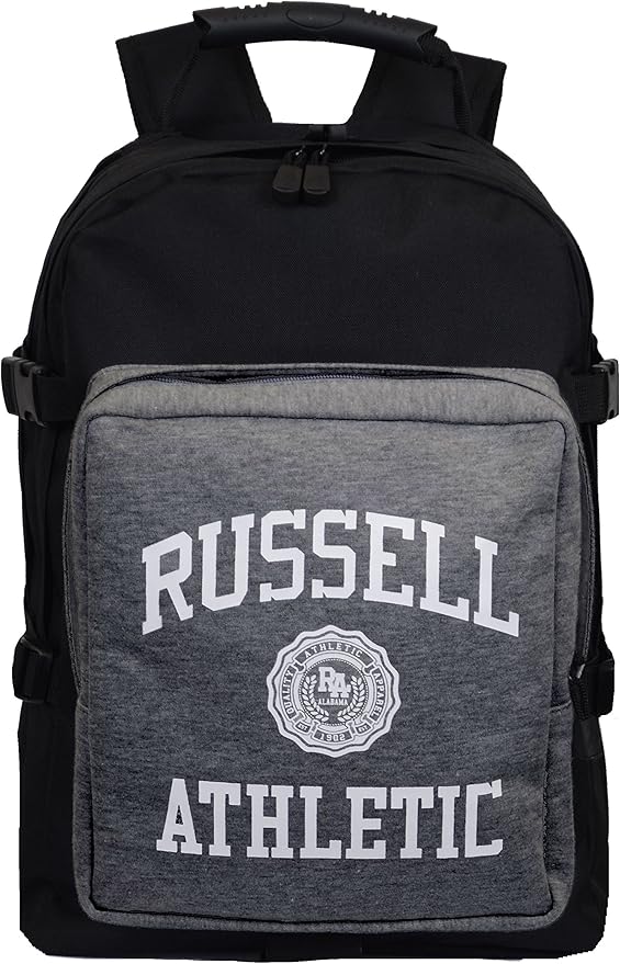 Fabric and Plush RUSSELL Athletic Backpack Black/Grey Amazon.co.uk