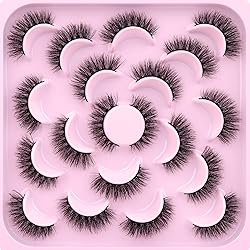 wiwoseo Wispy Eyelashes Fluffy Lashes Natural Look