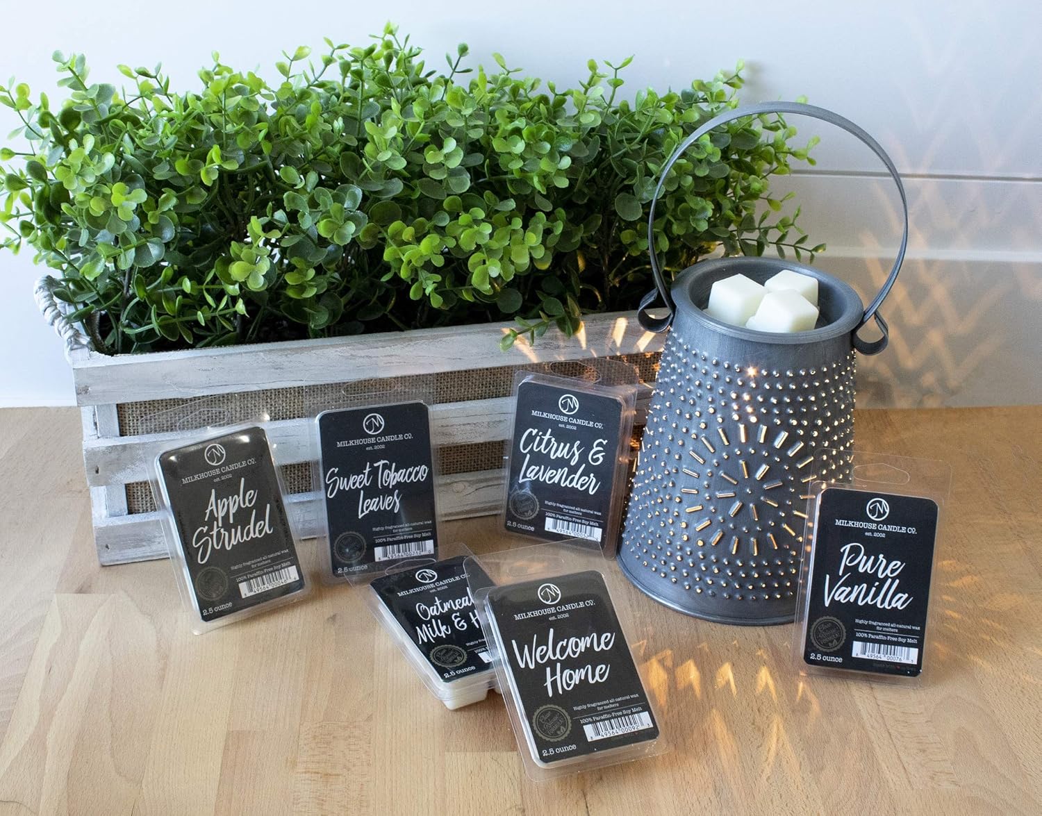 Milkhouse Candles Variety Fragrance Melts - Apple Strudel, Citrus & Lavender, Oatmeal, Milk & Honey, Pure Vanilla, Sweet Tobacco Leaves, Welcome Home, 6 Pack: Home & Kitchen