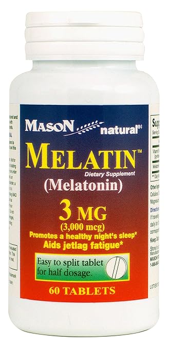 Mason Natural Melatonin 3 Mg, 60 Tablets