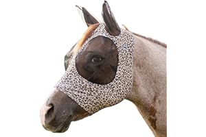 Professional's Choice Comfort-Fit Horse Fly Mask - Cheetah Pattern - Maximum Protection and Comfort for Your Horse