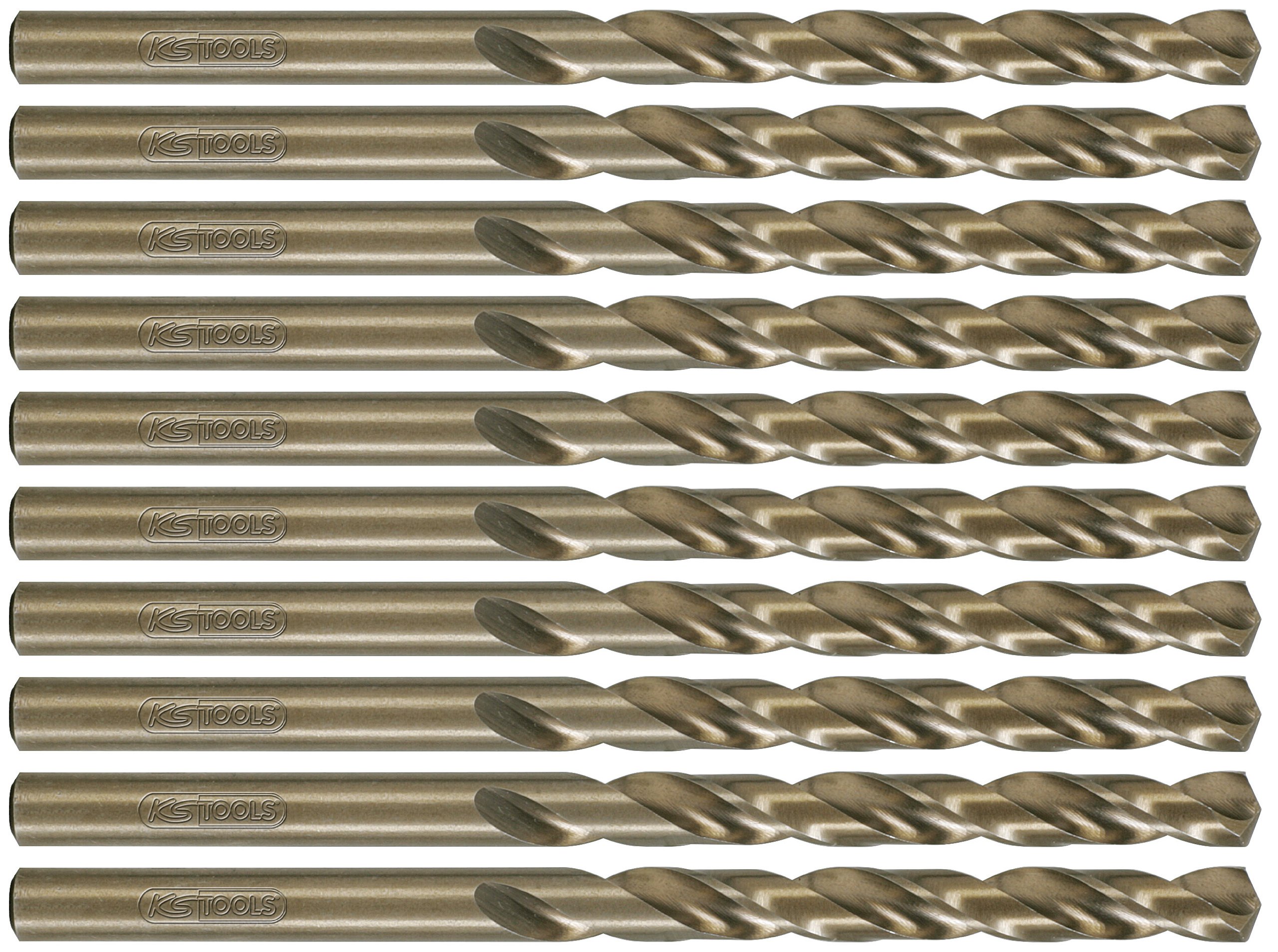 Ks Tools HSS-G 9.7mm Co 5 Twist Drill (10 Pieces)