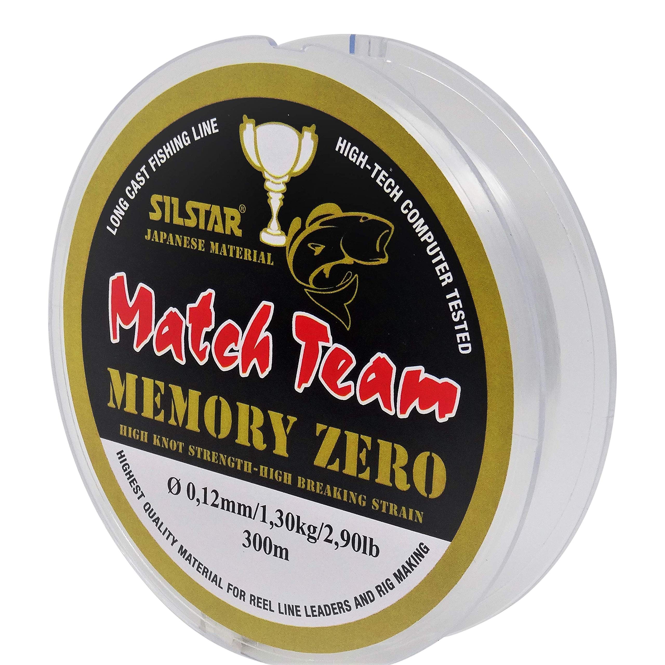 Silstar MATCH TEAM MEMORY ZERO FISHING LINE 300m SPOOL (0.30mm 15.90lb / 7.20kg)