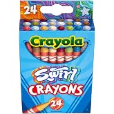Crayola Swirl Crayons (24ct), Kids Crayons, Multicolor, Rainbow Coloring Supplies, Great for Kids Art Projects, Nontoxic, 3+