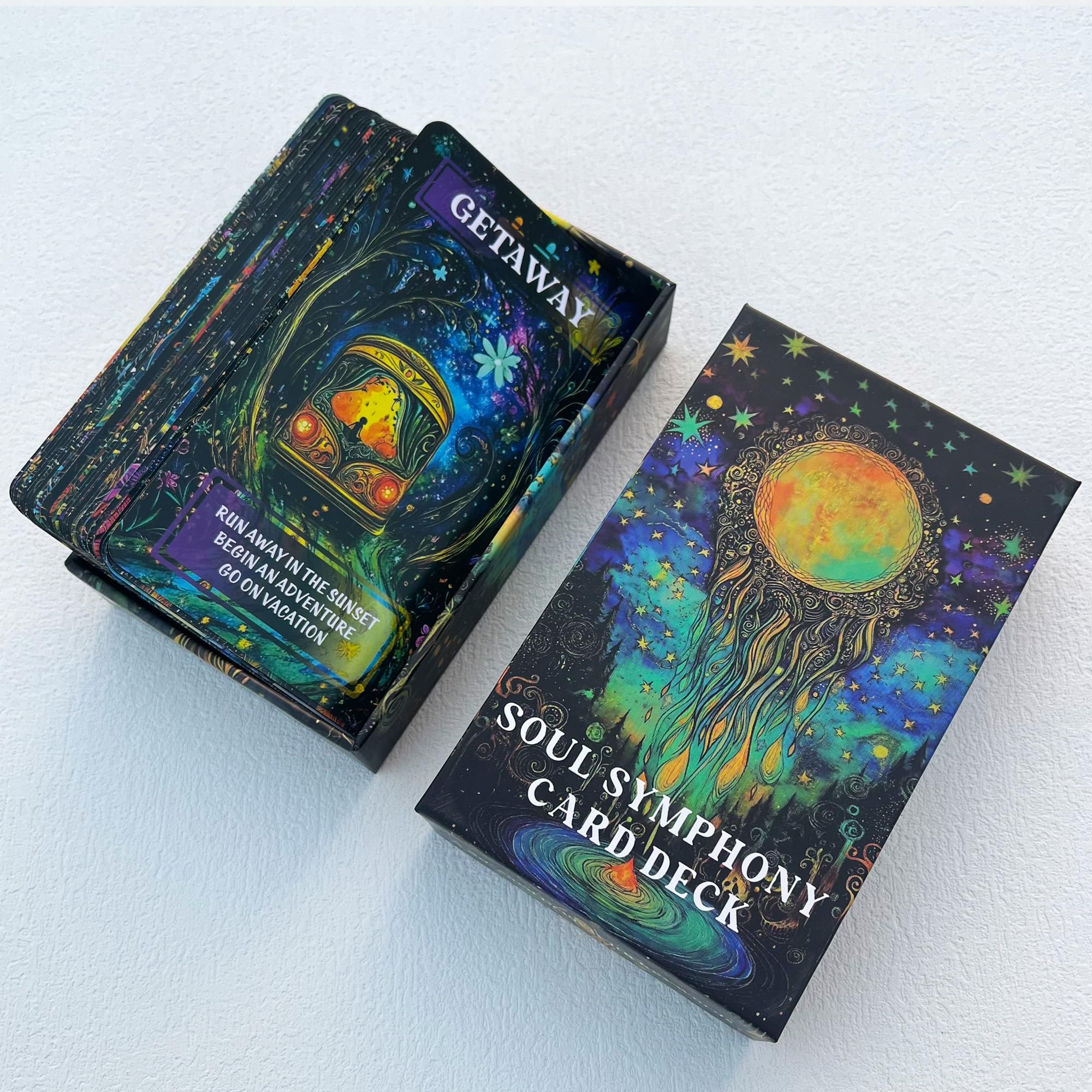 GZXINKE Love Oracle Deck, Twin Flame Tarot Cards, Mystic Love Oracle Cards for Soul Connections, Romance and Healing Oracle Cards for Beginners