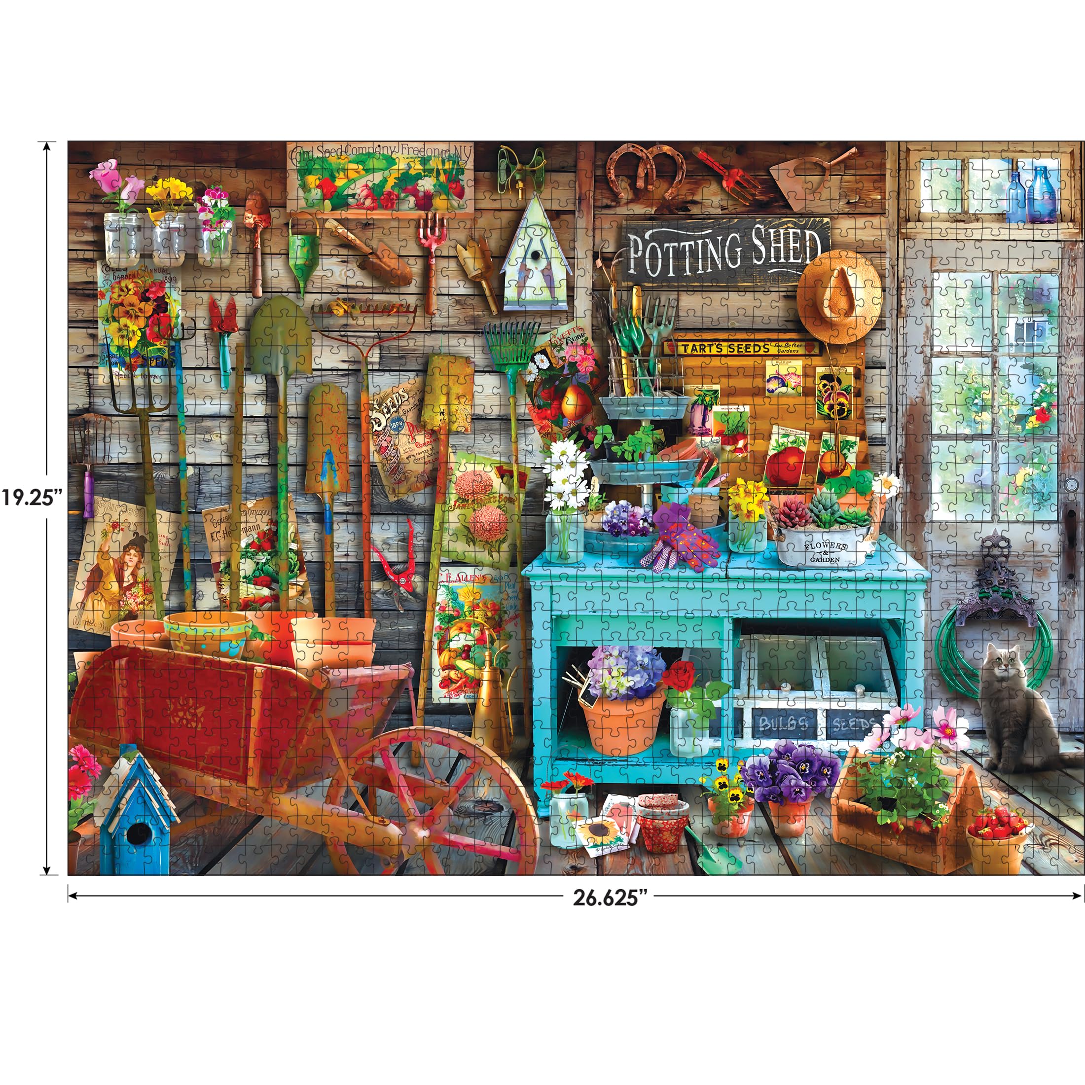 Roseart - Hobby Haven - The Potting Shed - 1000 Piece Jigsaw Puzzle for Adults