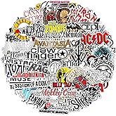 BulbaCraft 81Pcs Large Legendary Rock Band Stickers – Heavy Metal Band Stickers for Adults, Rock Decals, Guitar Decals, Punk Grunge Heavy Metal, Gifts for Women & Men