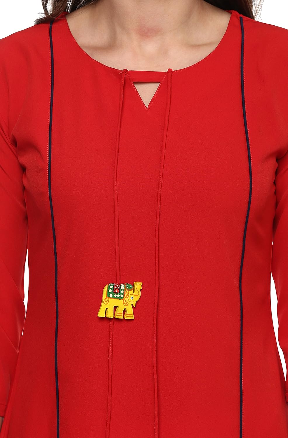 janasya women's polyester crepe kurta