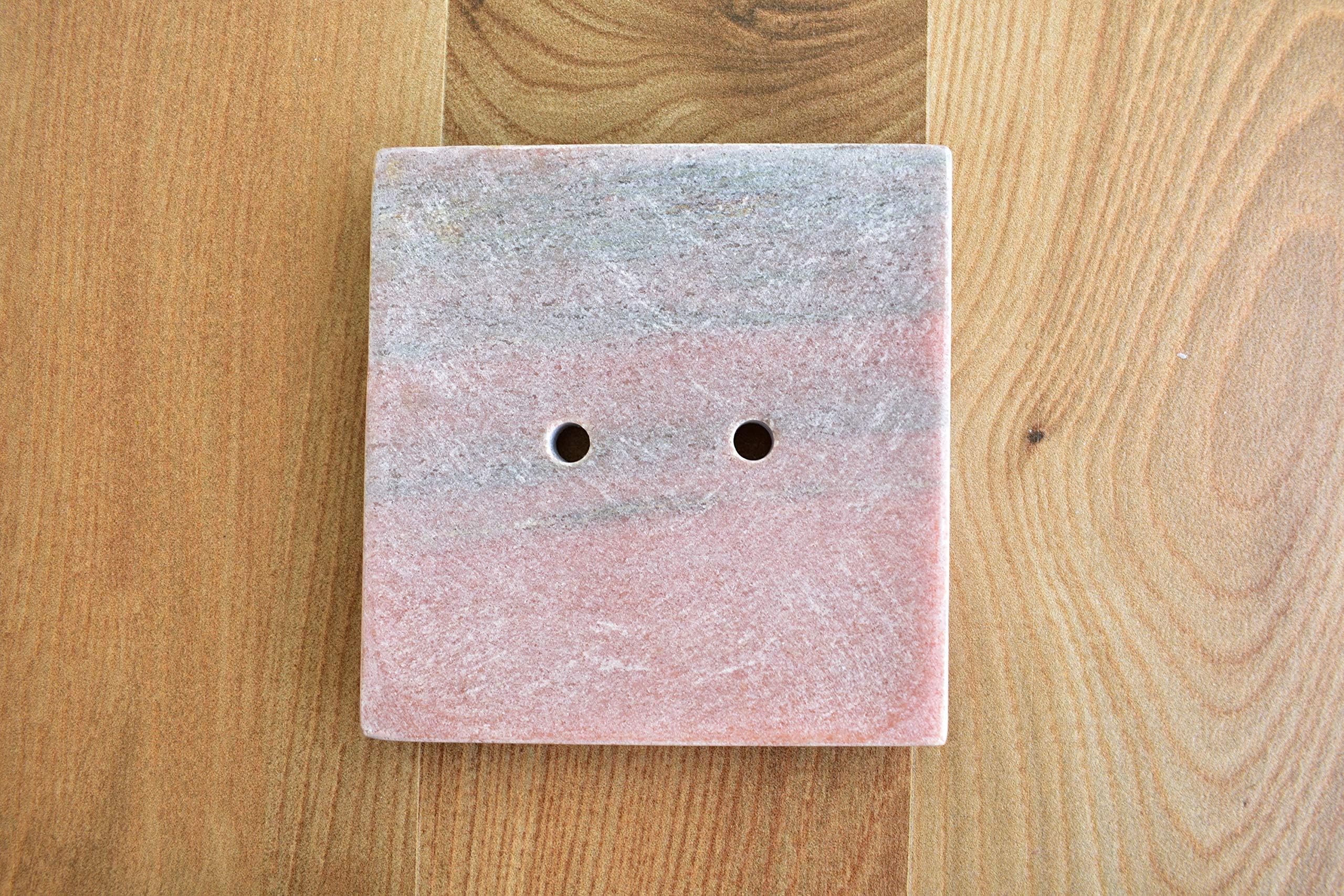 Kunhar Natural Red Marble Soap Dish Holder for Bathroom/Marble Soap Dish Holder for Bath Tub/Marble Soap Dish Holder for Wash Basin Beautifully Crafted Bathroom Accessory