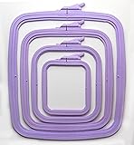 Nurge Lilac 4 Pcs Set Plastic Square Embroidery